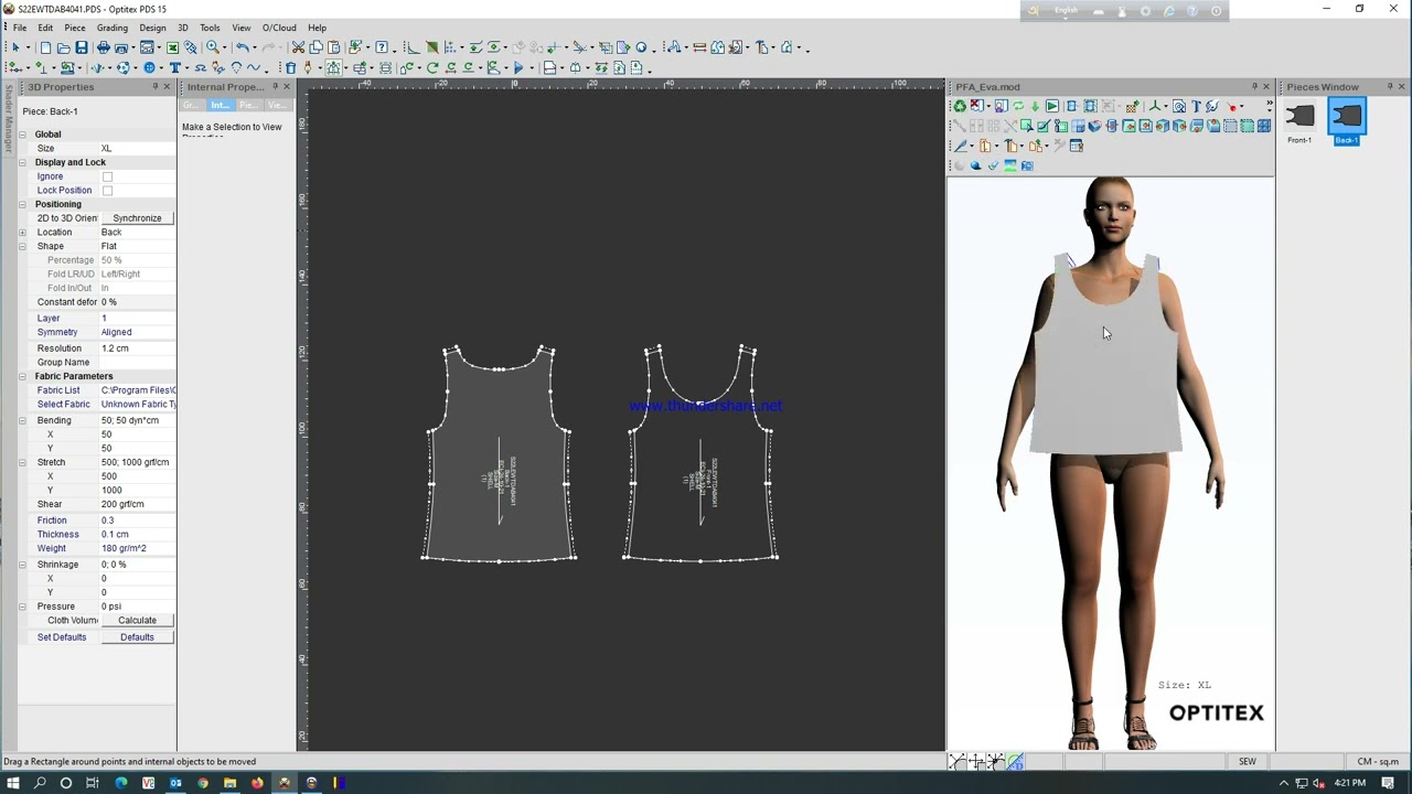Optitex 3D Pattern tutorial
