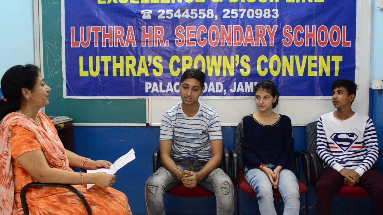 Best 10th class JKBOSE Result - Luthra School, Jammu