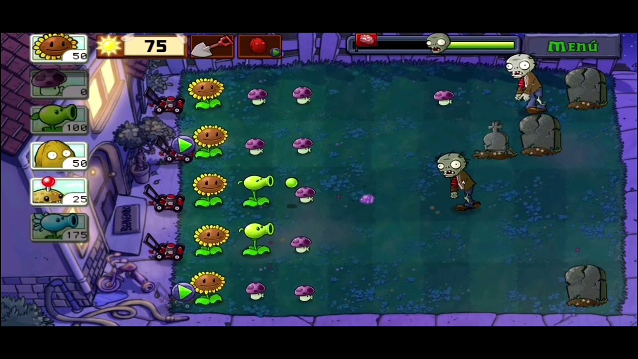 Nivel 1 de la noche PvZ