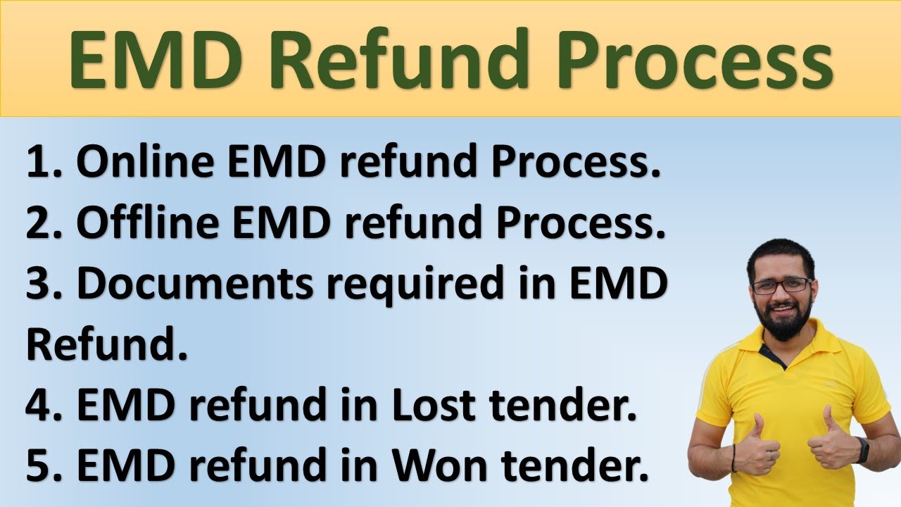 EMD refund process, EMD refund letter kaise likhe, Online EMD refund process, Tender EMD refund