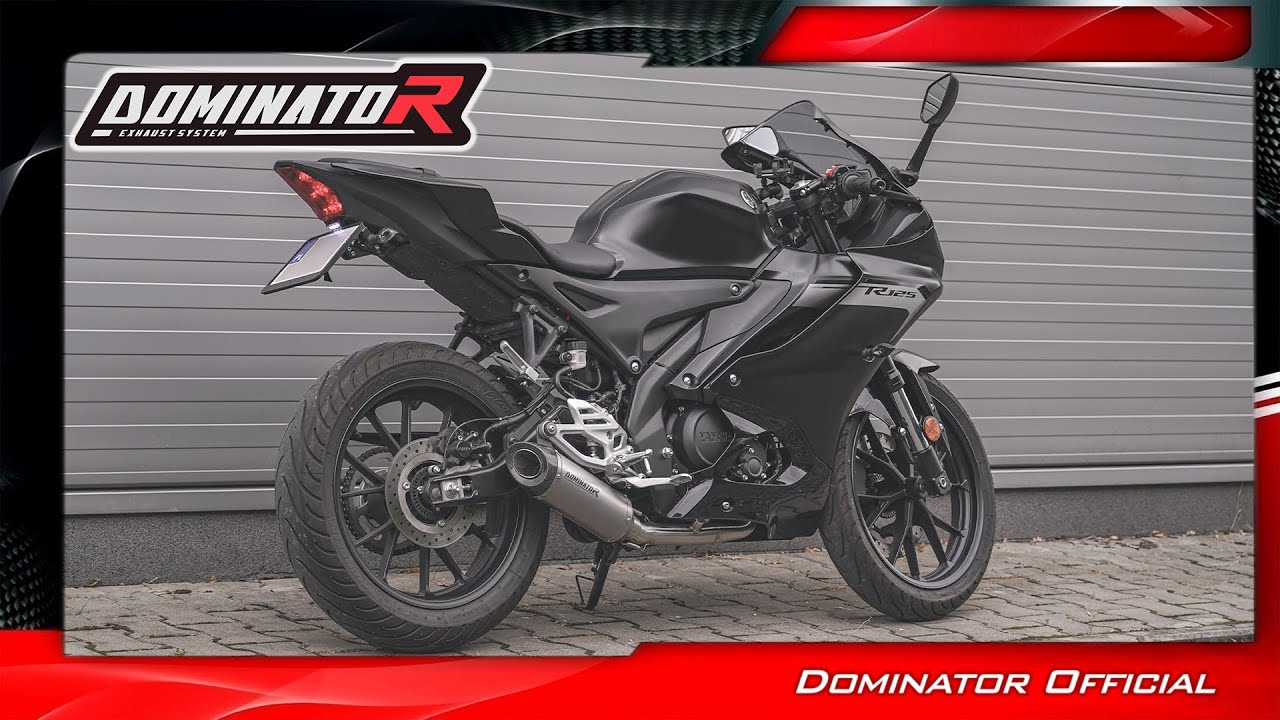 Yamaha YZF R125 2024 | Звук выхлопа Dominator | Диностенд