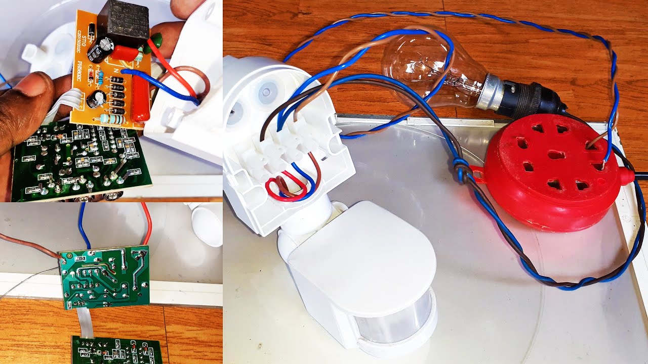 PIR Motion Sensor 220 Voltage to 12 Voltage Converting & Connection.