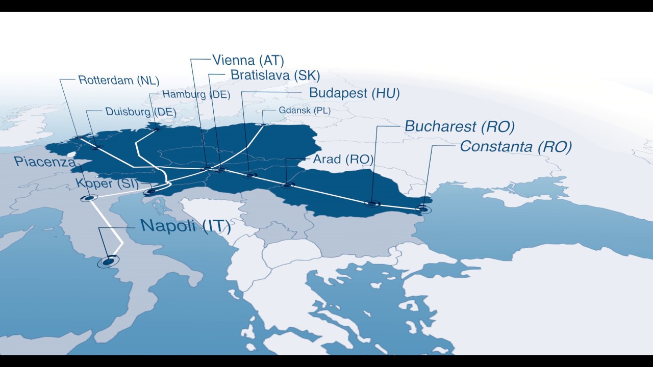 LTE Logistics Transport Europe Map (West2East/North2South) 2018A