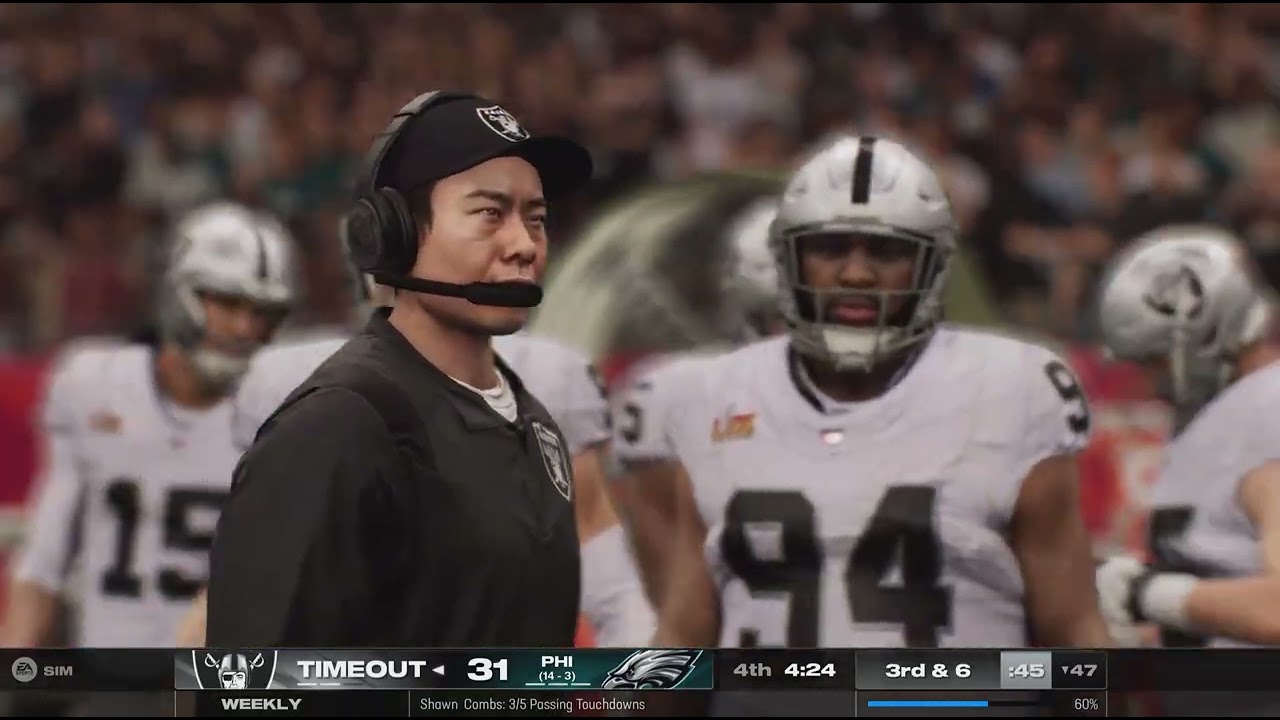 Winning the super bowl with the raiders in Madden 25 franchise