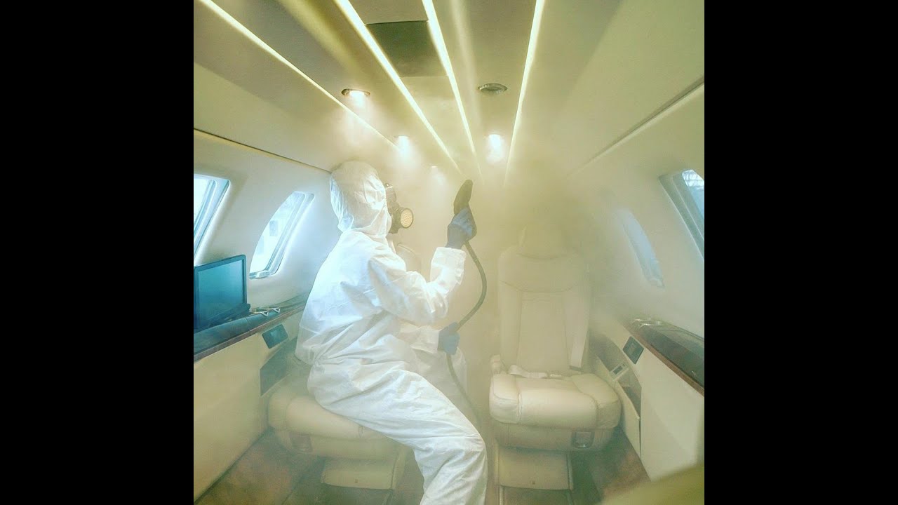 Desinfec&ccedil;&atilde;o de aeronave com New Joker
