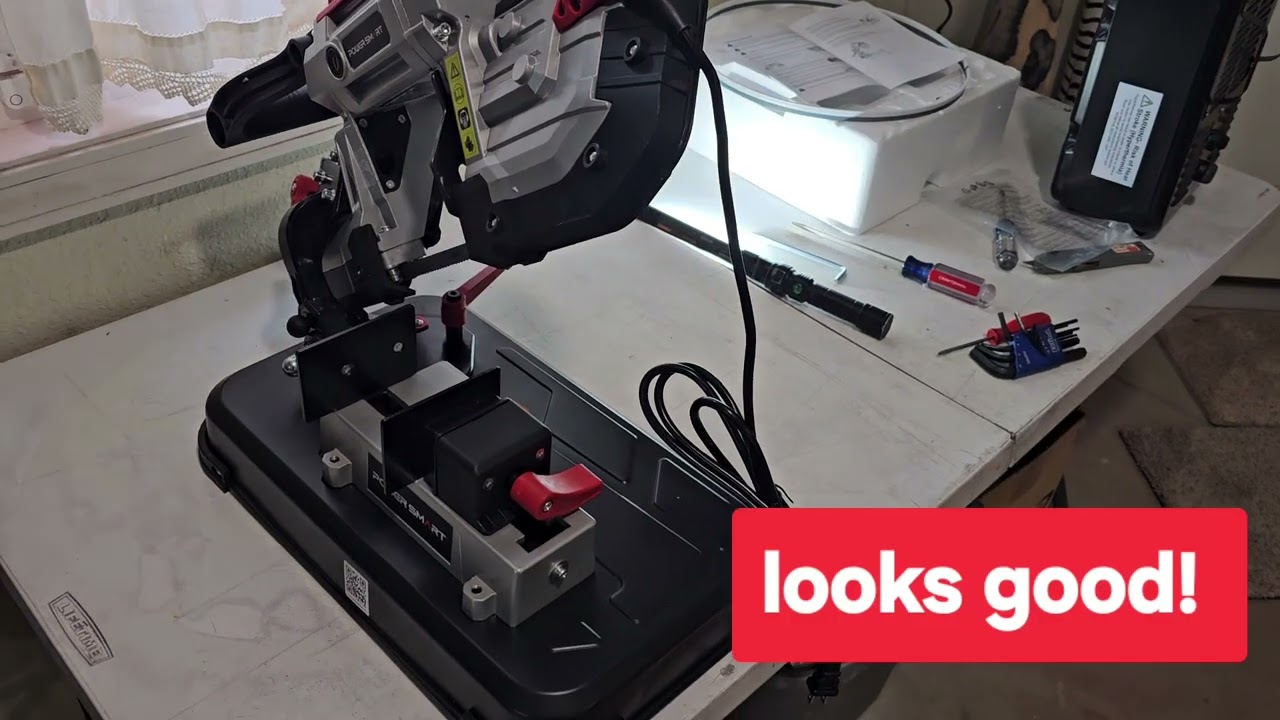 Unboxing a inexpensive portable bandsaw and some goodies at the end.