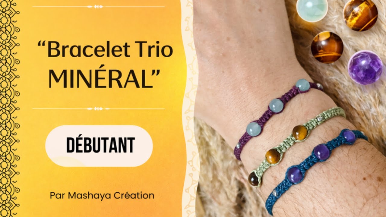 Tutoriel Bracelet Trio Minéral en Micro-Macramé | Débutant