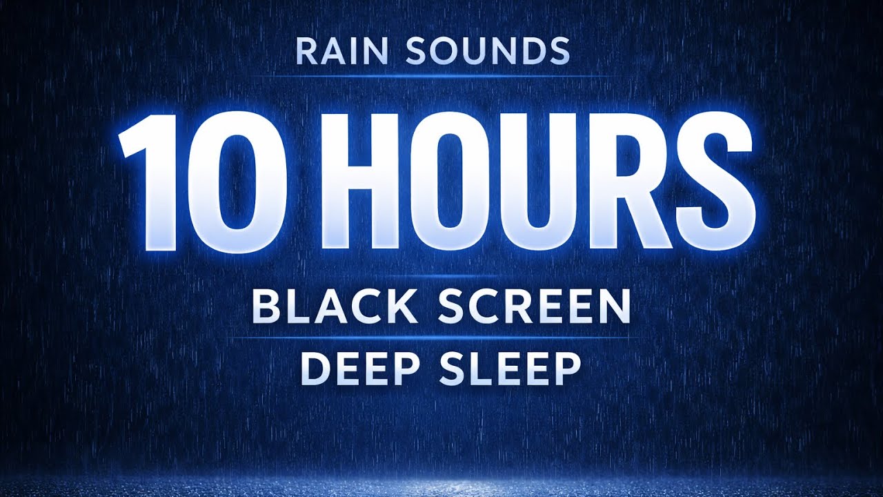 🌧️ 10 Hours Heavy Rain for Deep Sleep | Black Screen Rain Sounds | No Thunder | Insomnia Relief