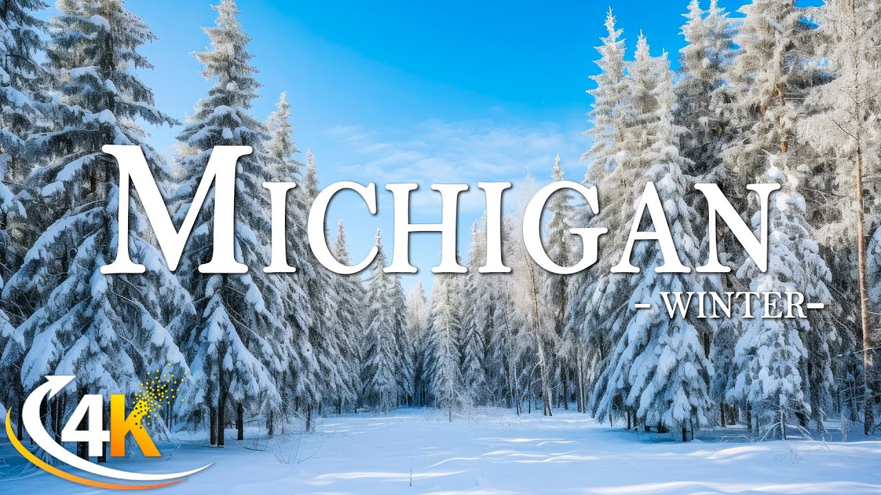 Michigan 4K - Enchanting Winter Wonderland &bull; Stunning Footage, Scenic Relaxation with Calming Music