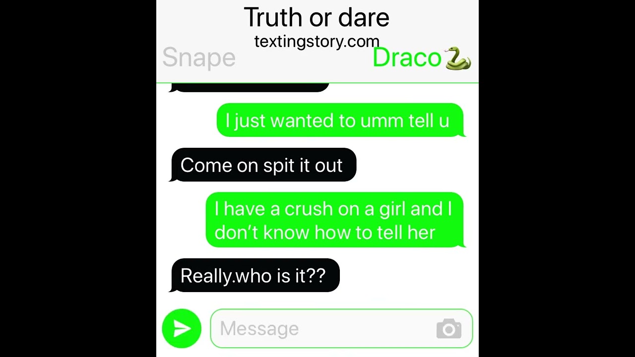 Truth or dare Harry Potter texting story