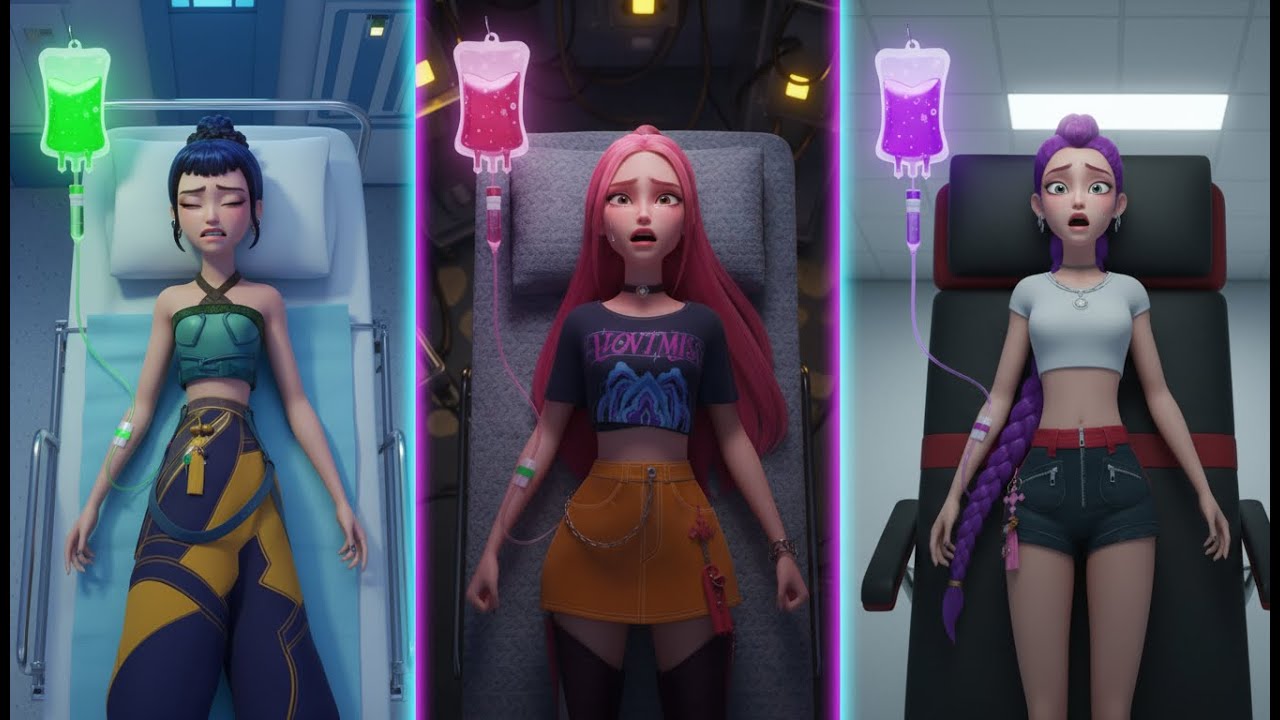 Kpop Demon Hunters: Huntrix Rumi, Mira, Zoey Got Trouble In Hospital | Official Fun Music Video