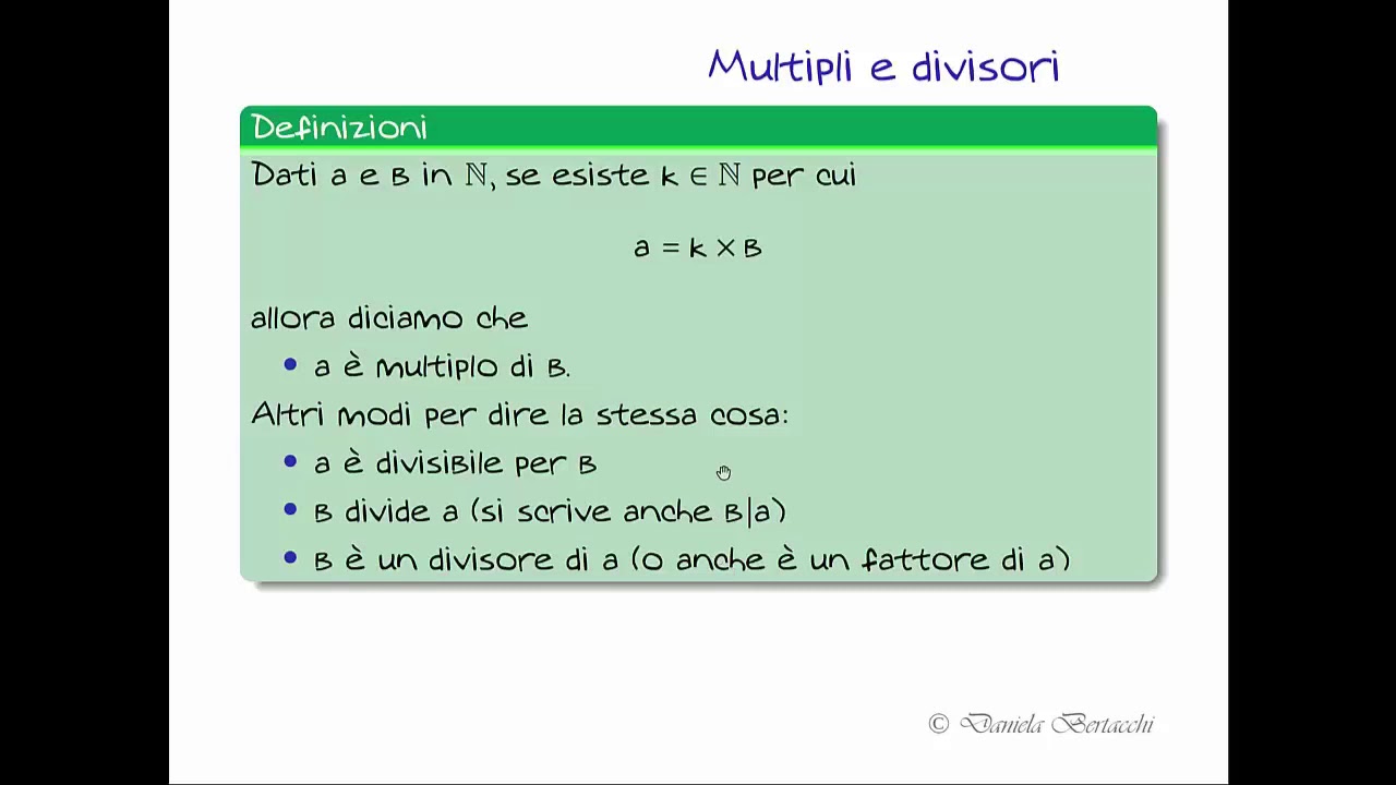Multipli e divisori
