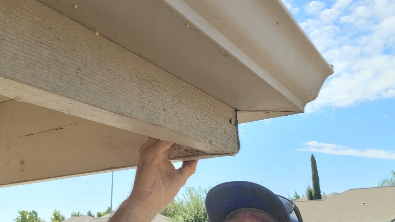 How To Repair or Replace Fascia Rot Behind Gutters (without removing gutter) #dryrot #handyman