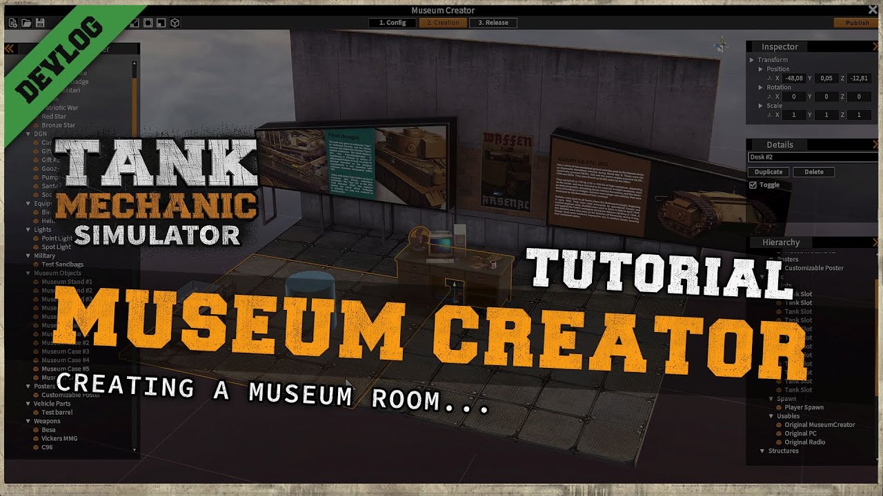 Tank Mechanic Simulator - Museum Creator Tutorial