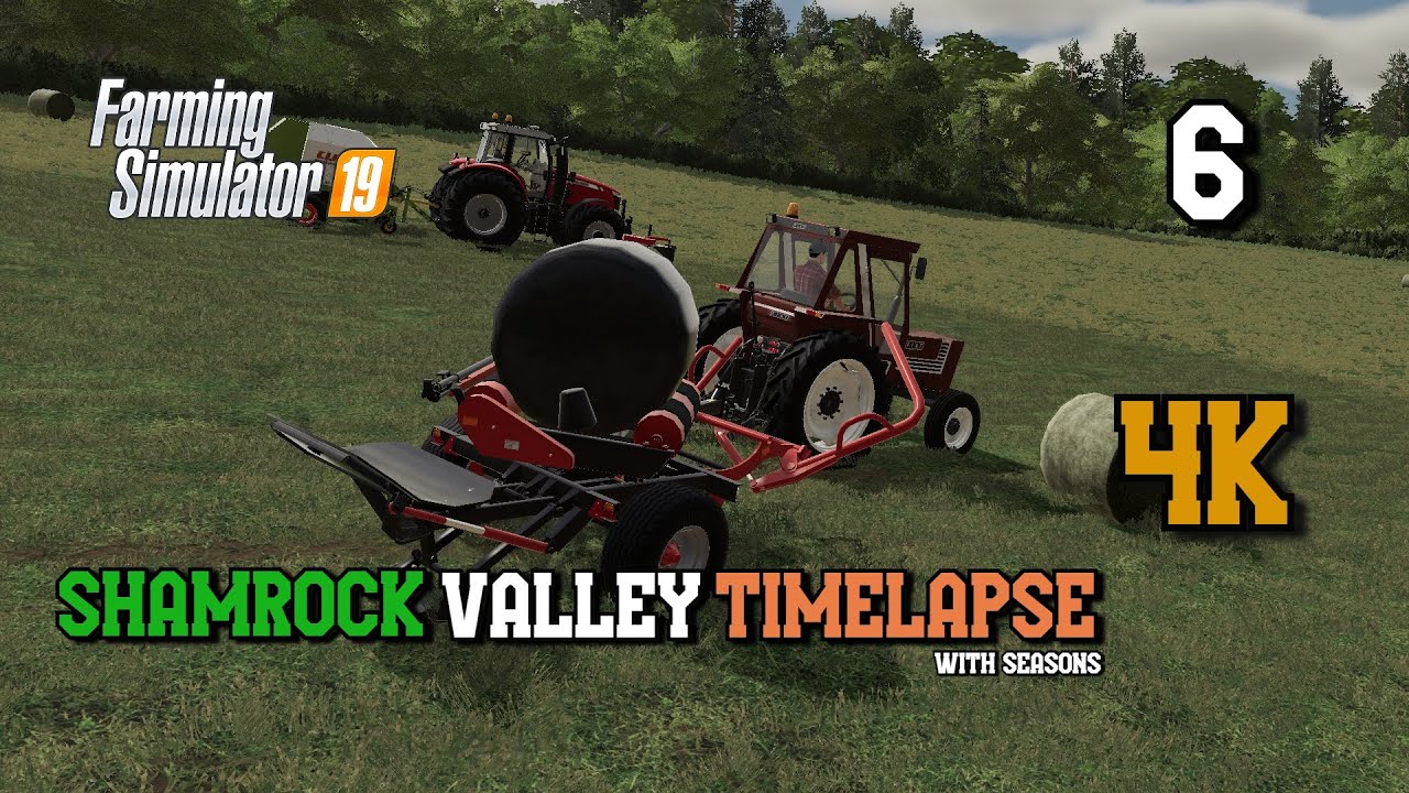 Shamrock Valley EP6 Fertilising & Silage Bales FS19 4K Timelapse