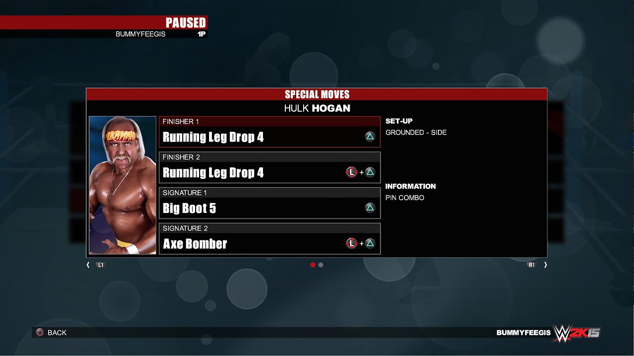 WWE2K15: Специальные приемы Халка Хогана