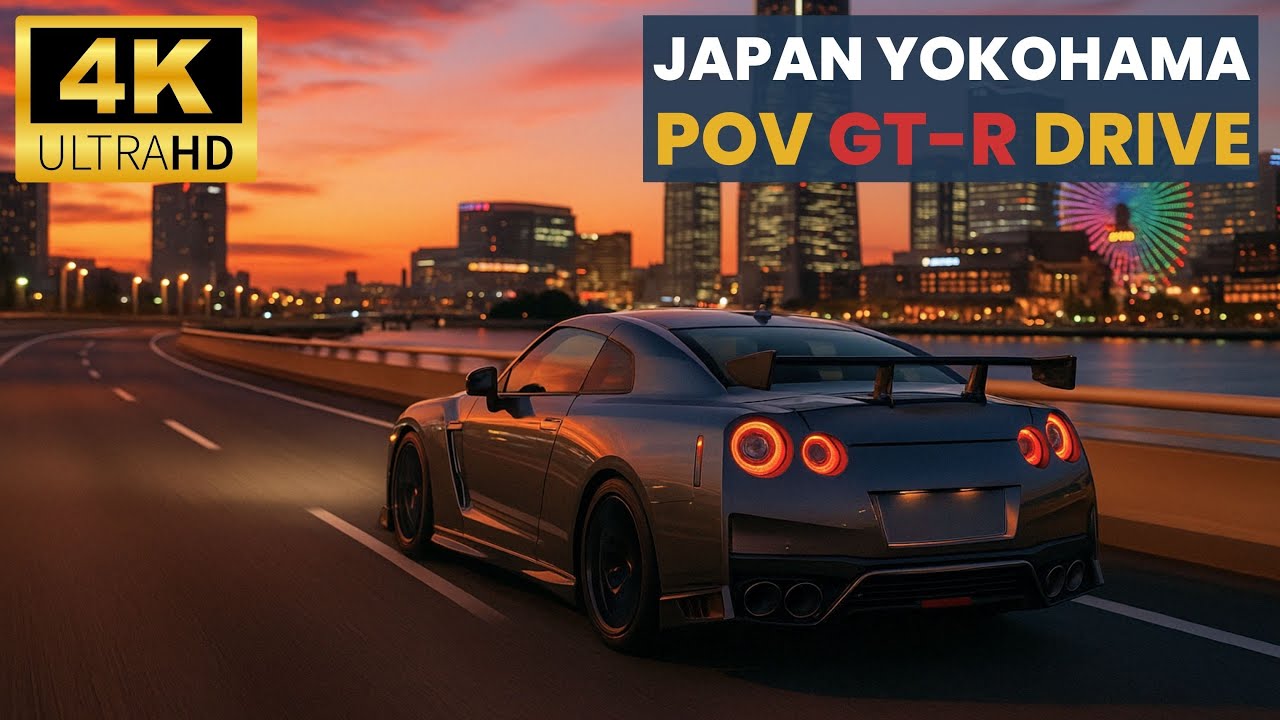 R35 GT-R POV Sunset Drive on Japanese Highway⛩️. Pure Car ASMR | No Music | No Voice | 4K HDR