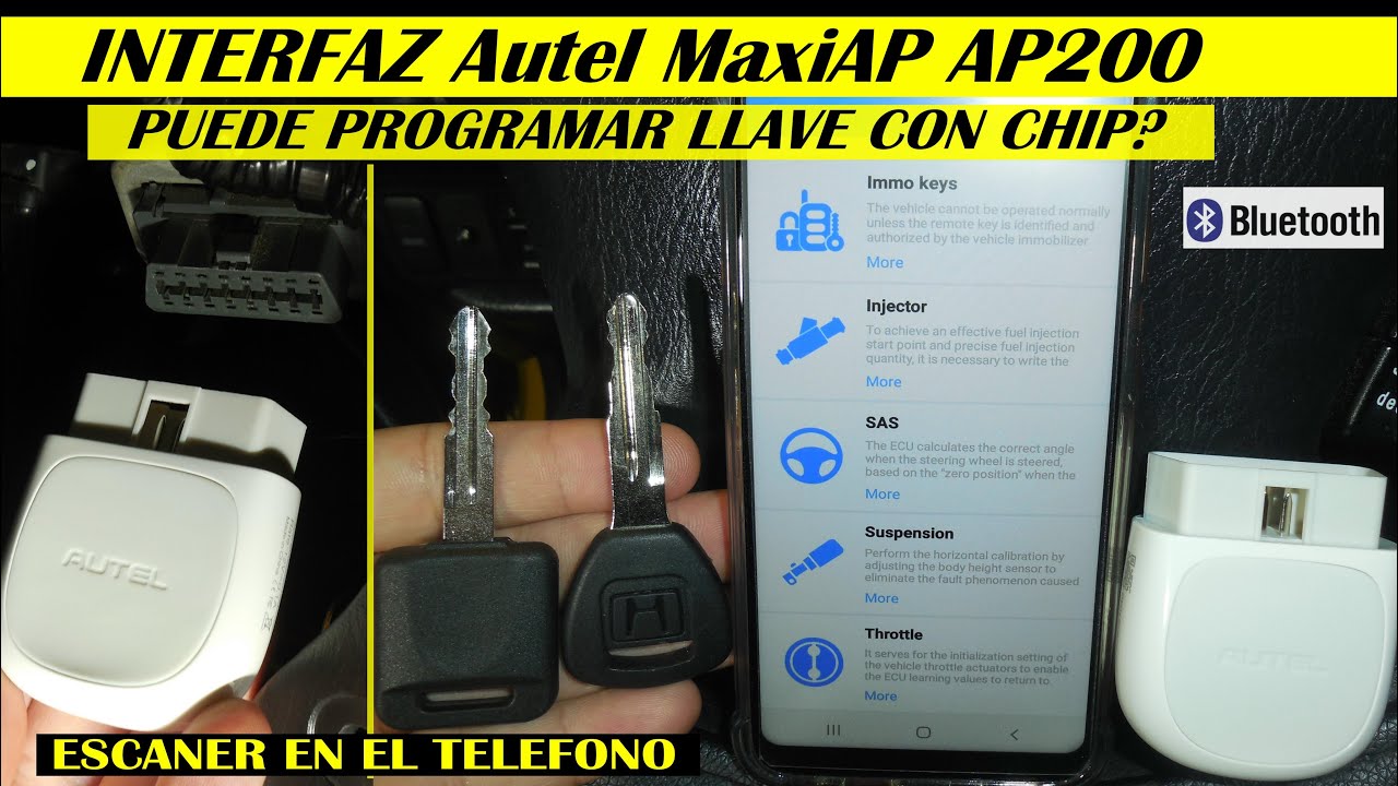 Como Programar una  Llave con chip con Interfaz AUTEL y telefono
