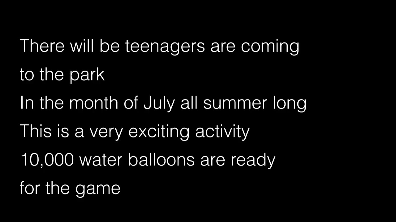 Lennon Beasley - Popping Water Balloons