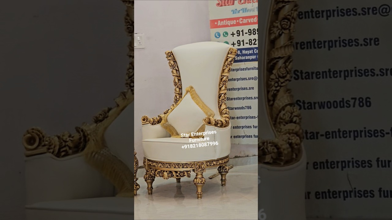 Wooden Maharaja High Back Chair by Star Enterprises Furniture.#chairs #woodenchairs #luxurychairs