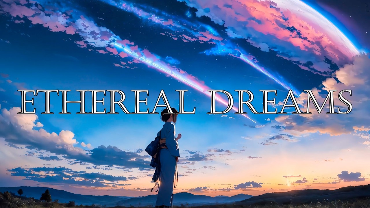 Nostalgic Anime Sky ☄️ Beautiful Ambient Music for Deep Focus & Study