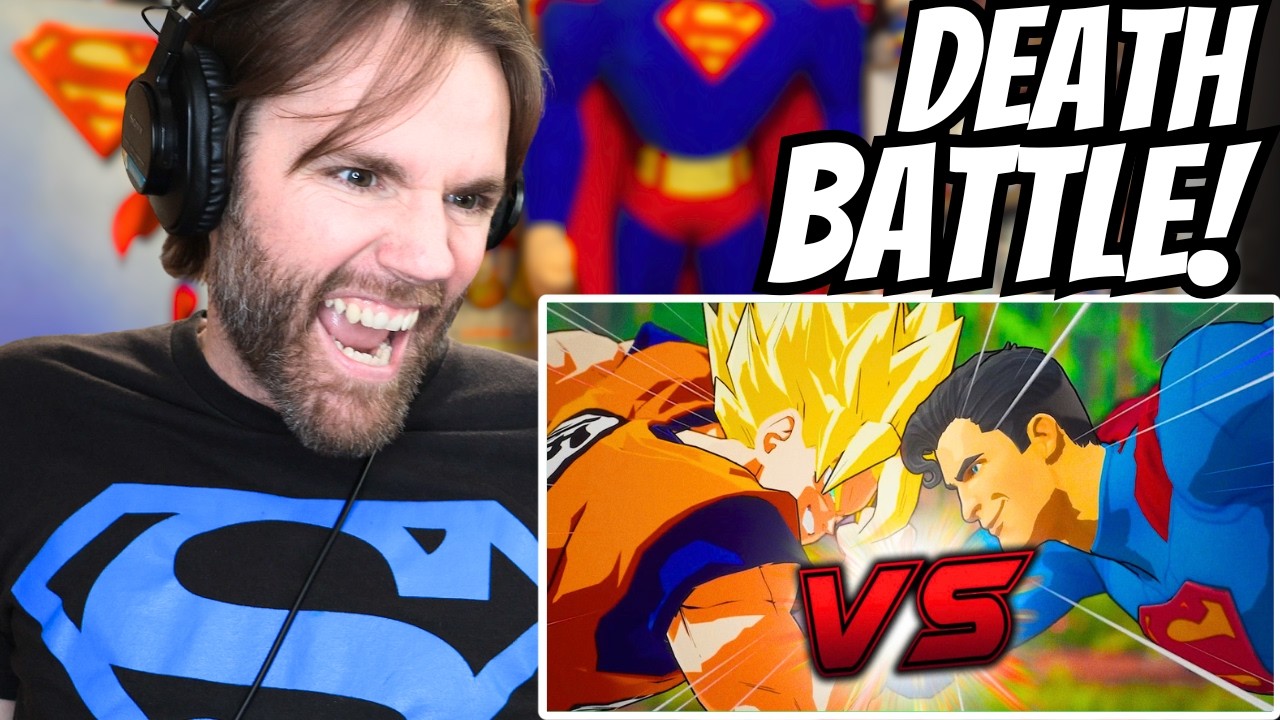 Superman Fan Reacts to Goku VS Superman Death Battle Animation!