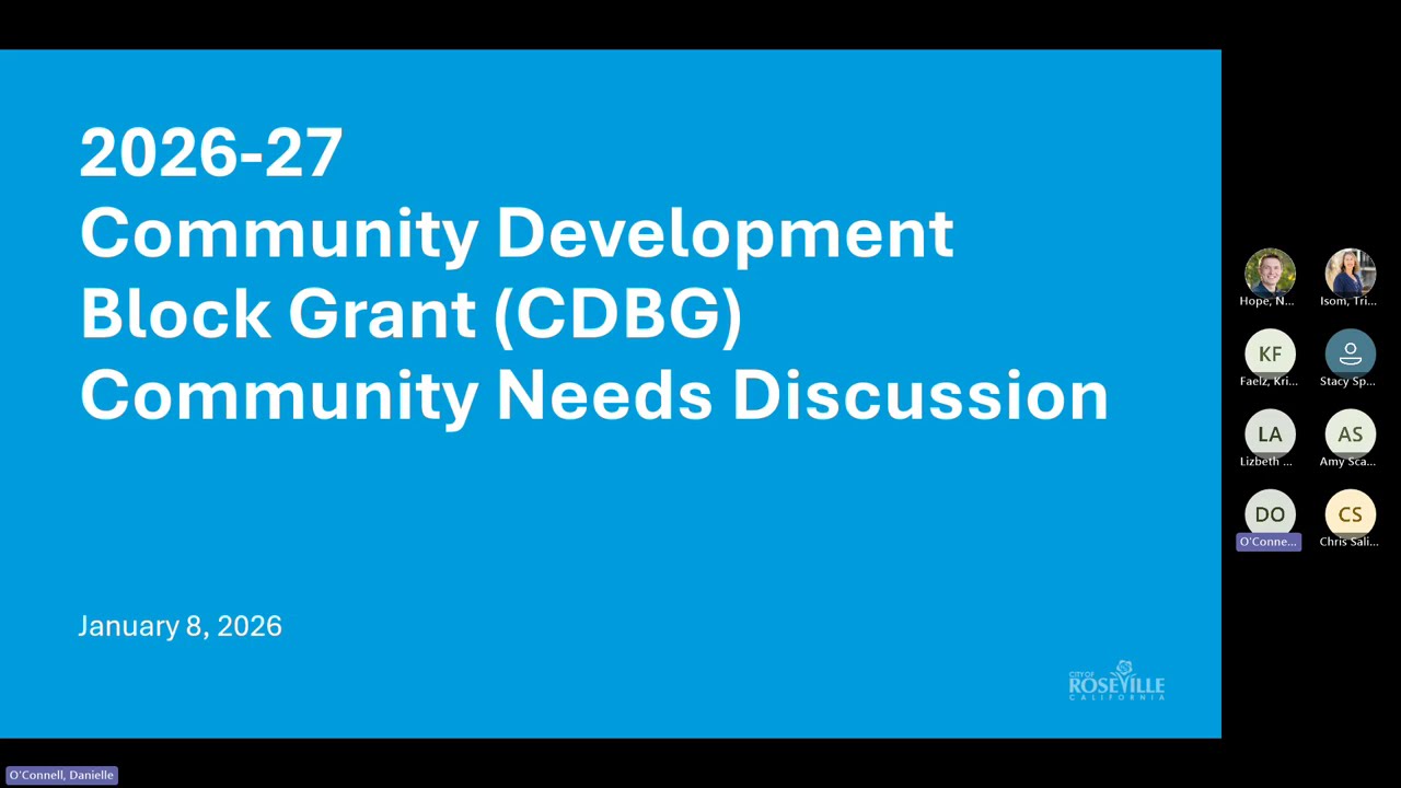 Community Development Block Grant (CDBG) & Homeless Prevention and Rapid Rehousing (HPRR) Meeting