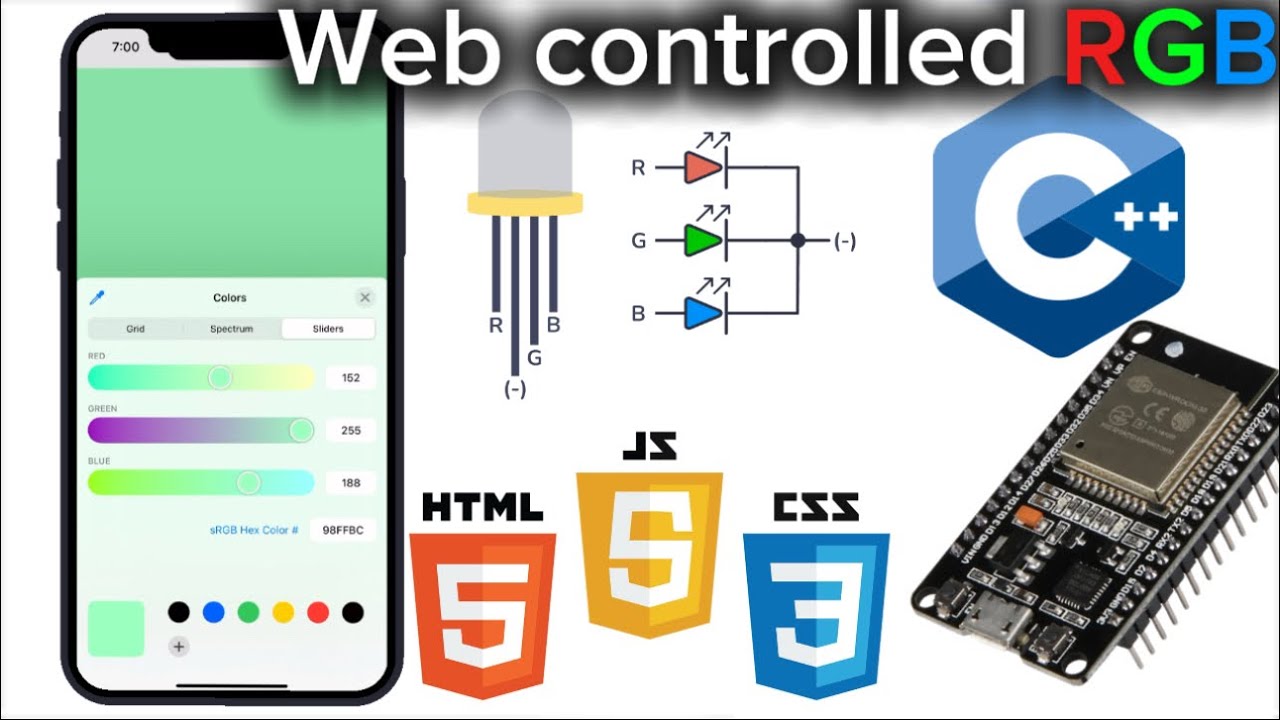 ESP32 Web Controlled RGB LED