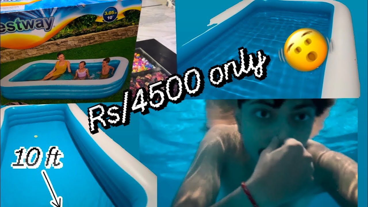 Best summer solution at home ORILEY 10 Feet Rectangular inflatable Pool full-sized best for summer.