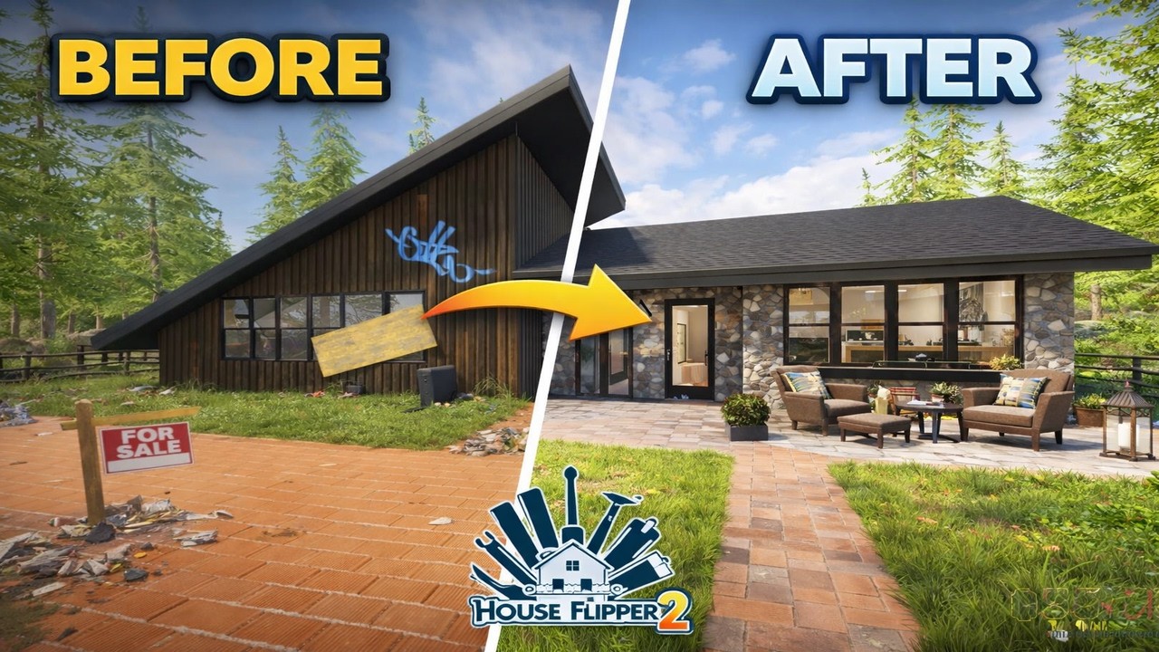 From Abandoned to Luxury Home | House Flipper 2 Before & After