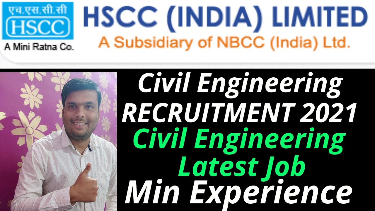 HSCC India LTD Recruitment for Civil Engineers| Latest Civil Engineering Job in India