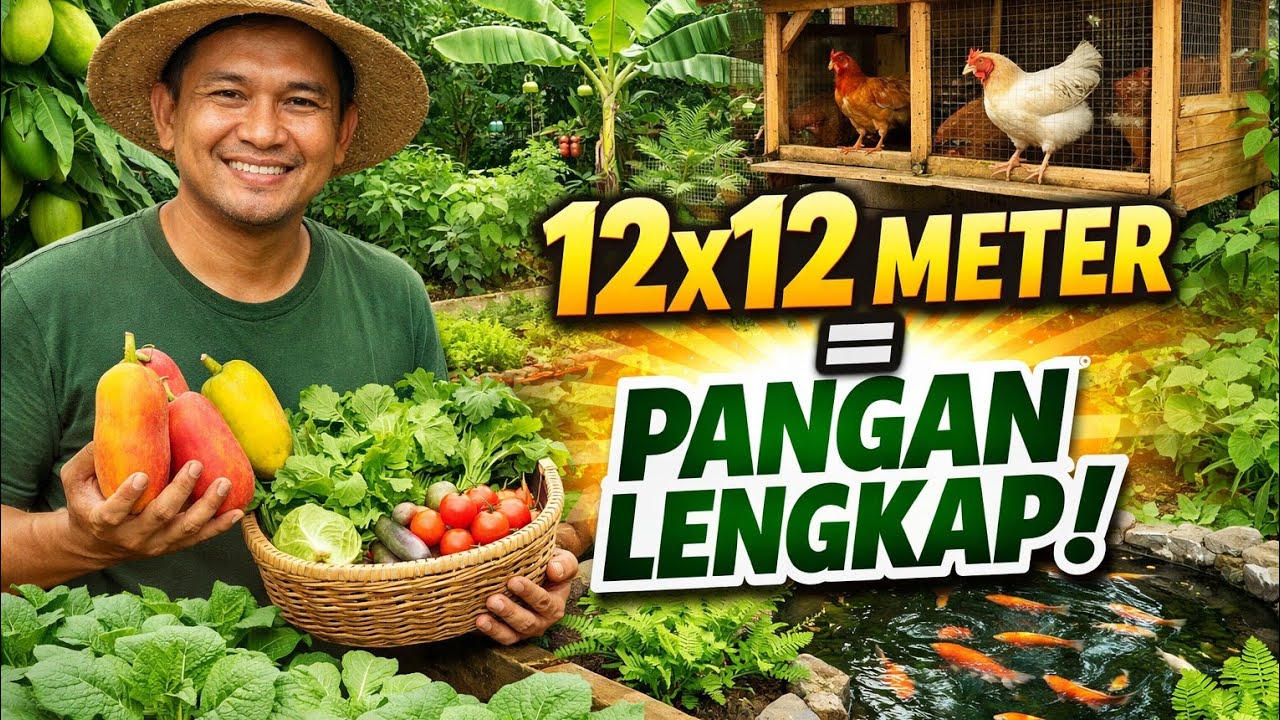 Lahan 12×12 Meter Bisa Jadi Sumber Pangan Lengkap! Ini Buktinya