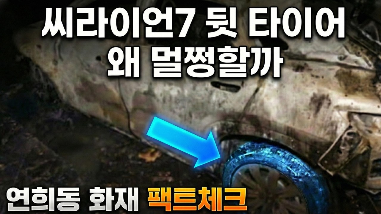 씨라이언7 뒷타이어 연희동 전기차 화재 스모킹건 될까 ?