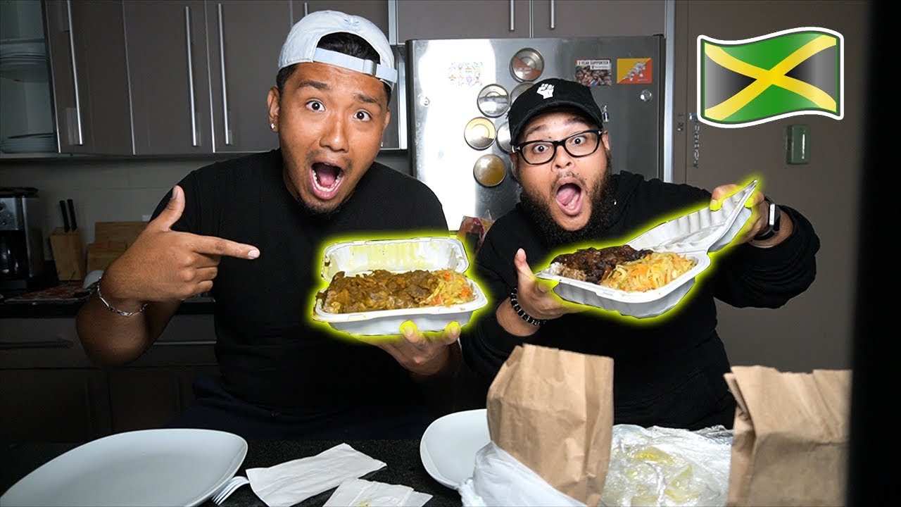 Asian Guy First Time Having Jamaican Food **Mukbang**