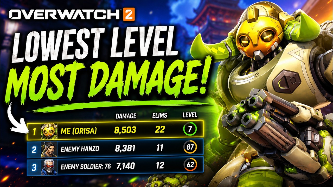 Always Lowest Level Always Top Damage | Overwatch 2