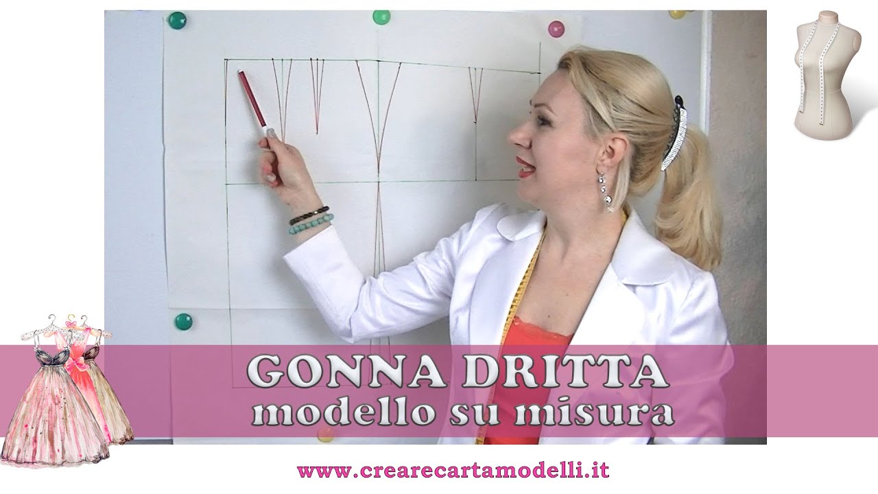 Gonna dritta su misura - come fare cartamodello!