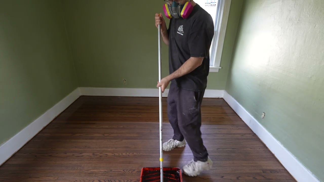 How to polyurethane a hardwood floor with oil based polyurethane and a lambswool applicator