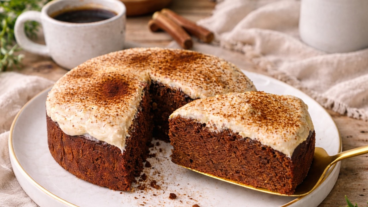 No Sugar Oats Coffee Cake for Breakfast or Tea Time | Healthy Homemade ☕🌾🍰| Easy Healthy Plates