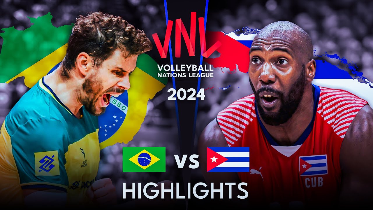 🇨🇺 CUBA vs BRAZIL 🇧🇷 | Highlights | Men's VNL 2024