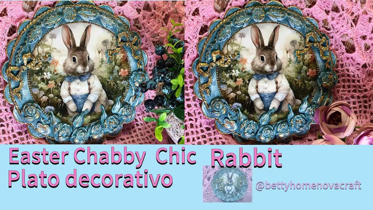 #easter Plato decorativo Chabby Chic  #ideas  #spring