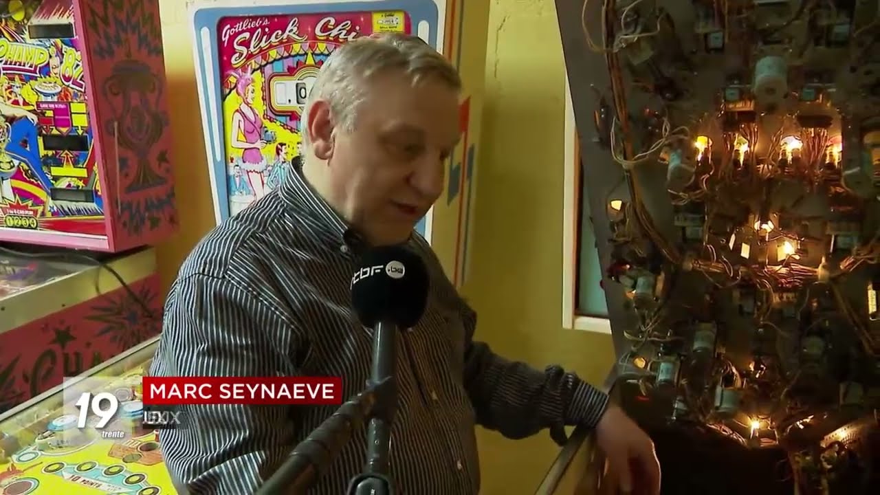 La folie des flippers à Tournai  - Reportage de la RTBF avec Matthieu Prébande et Franck Bona