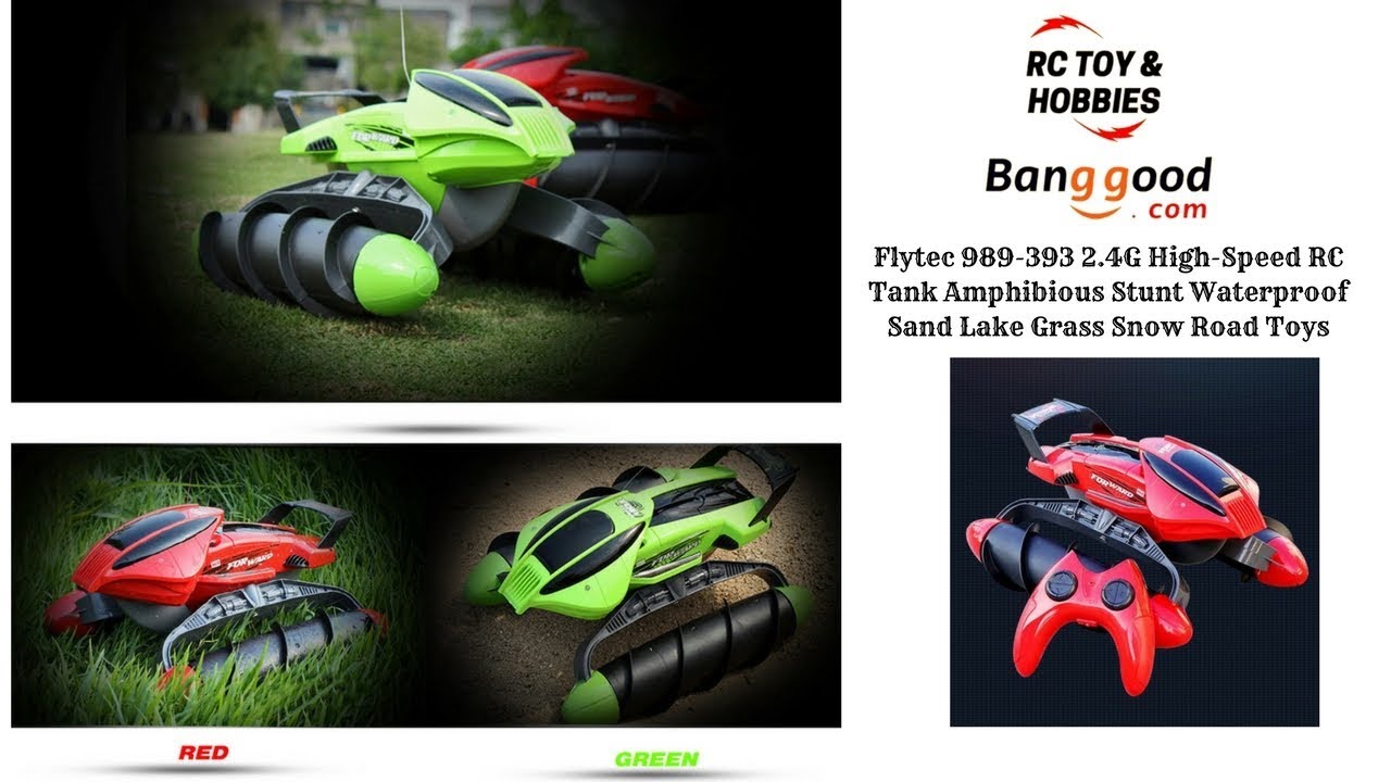Flytec 989 393 2 4G High Speed Amphibious Stunt RC Car