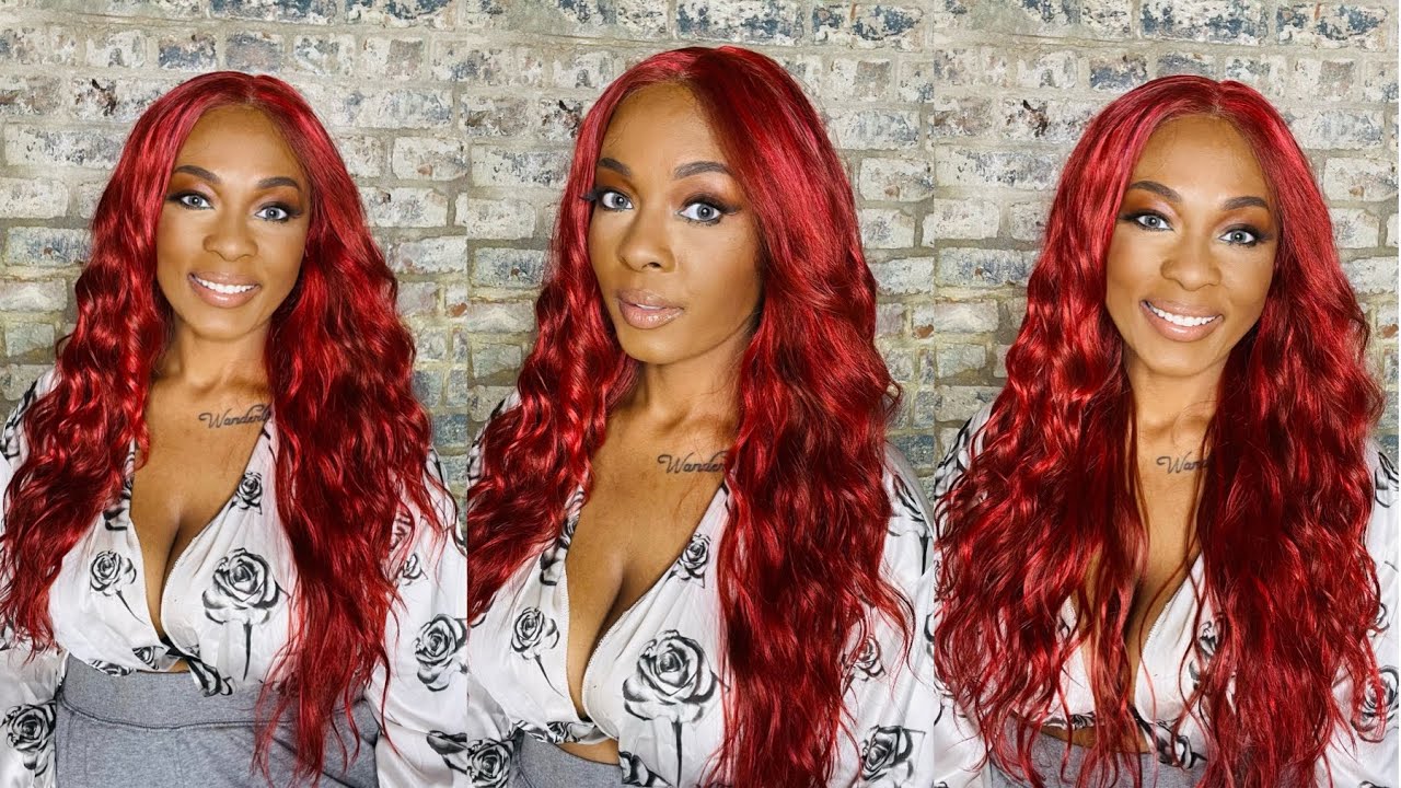 $40 RED AND COPPER HAIR FT SAMSBEAUTY| Motown Tress HD Lace Front Wig 13X6 Invisible Lace LS136.Echo