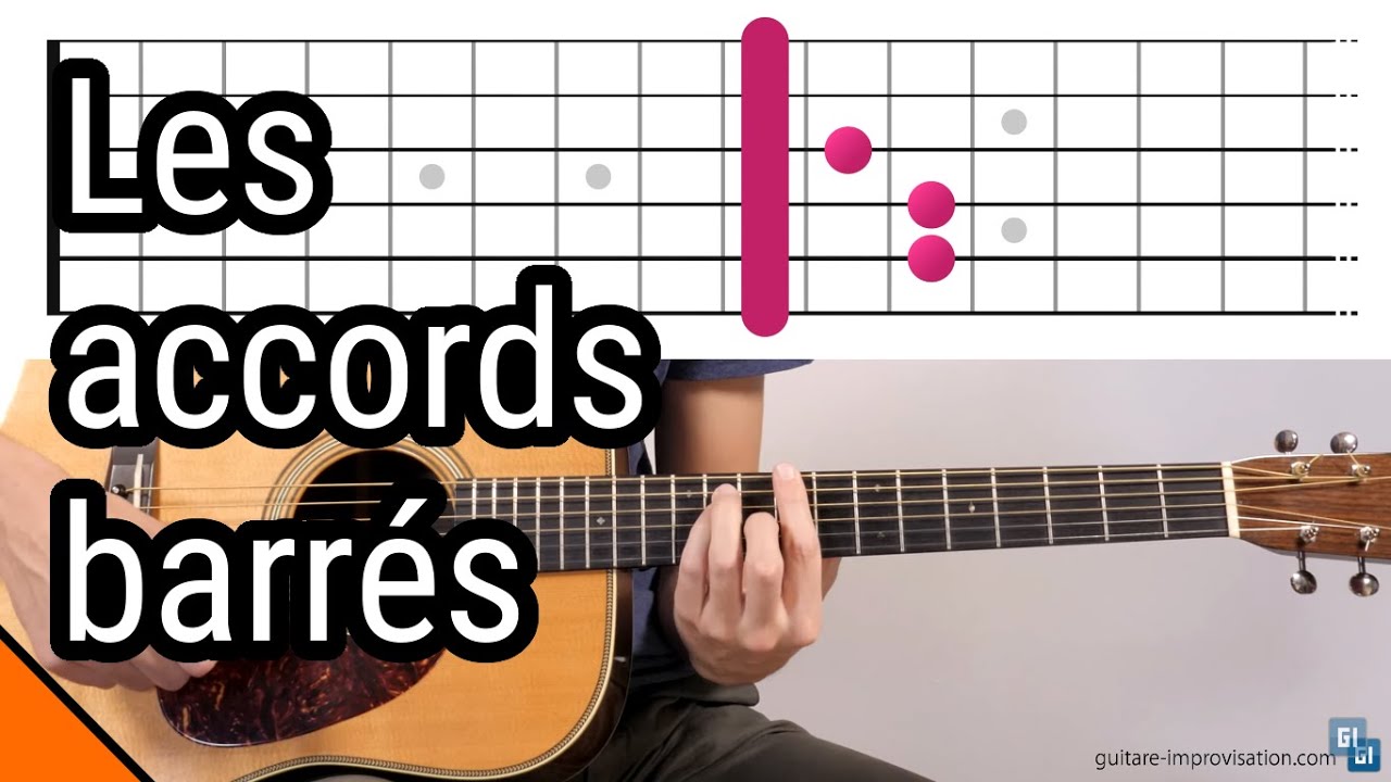 Les accords barrés à la guitare