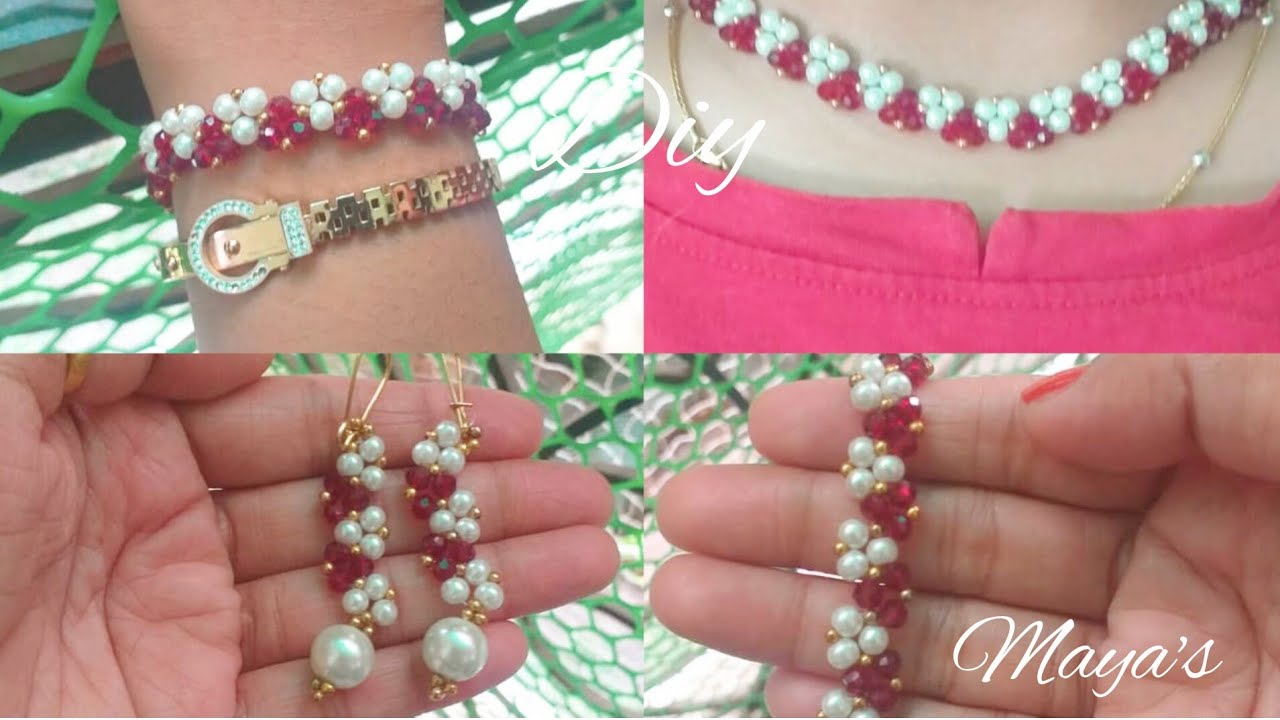 How to make Bracelet/Earrings/Necklace//jwellery making for beginners//DIY jwellery #beginners