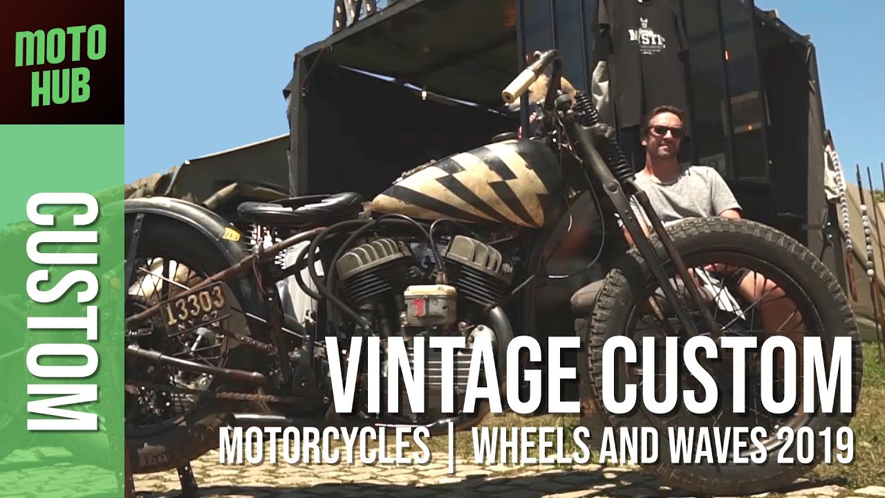 WHEELS AND WAVES 2019  |Top five VINTAGE CUSTOM MOTORCYCLES | motovlog