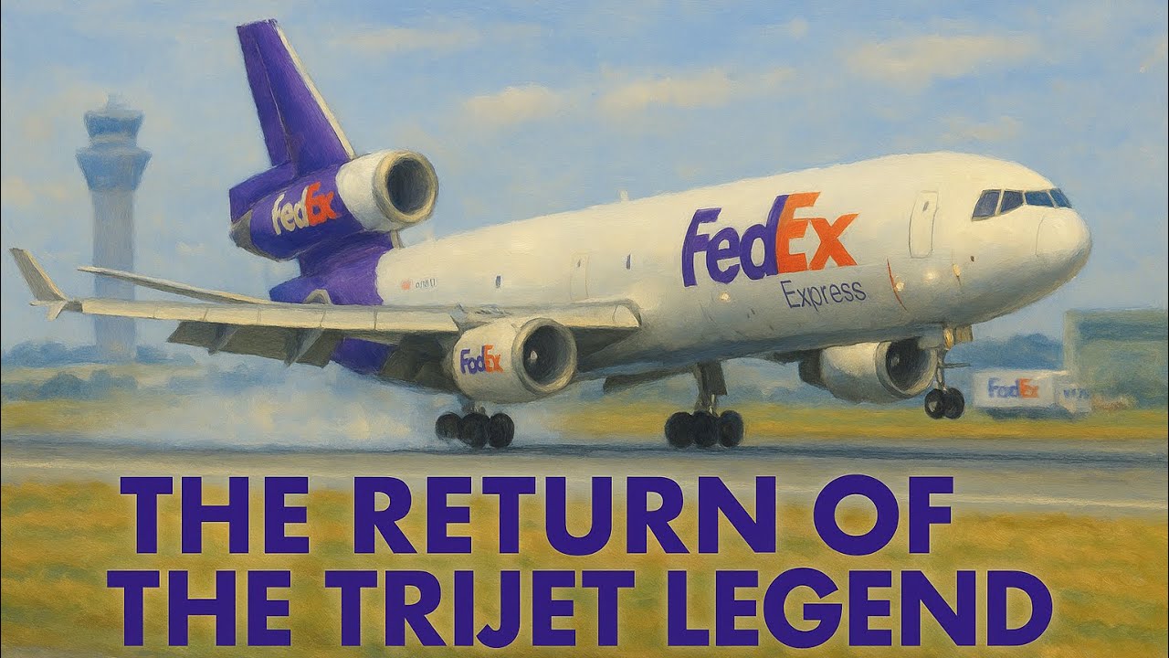 FedEx MD-11 ВОЗВРАЩАЕТСЯ в Станстед | Редкий трёхмоторный самолёт прибывает и рулит