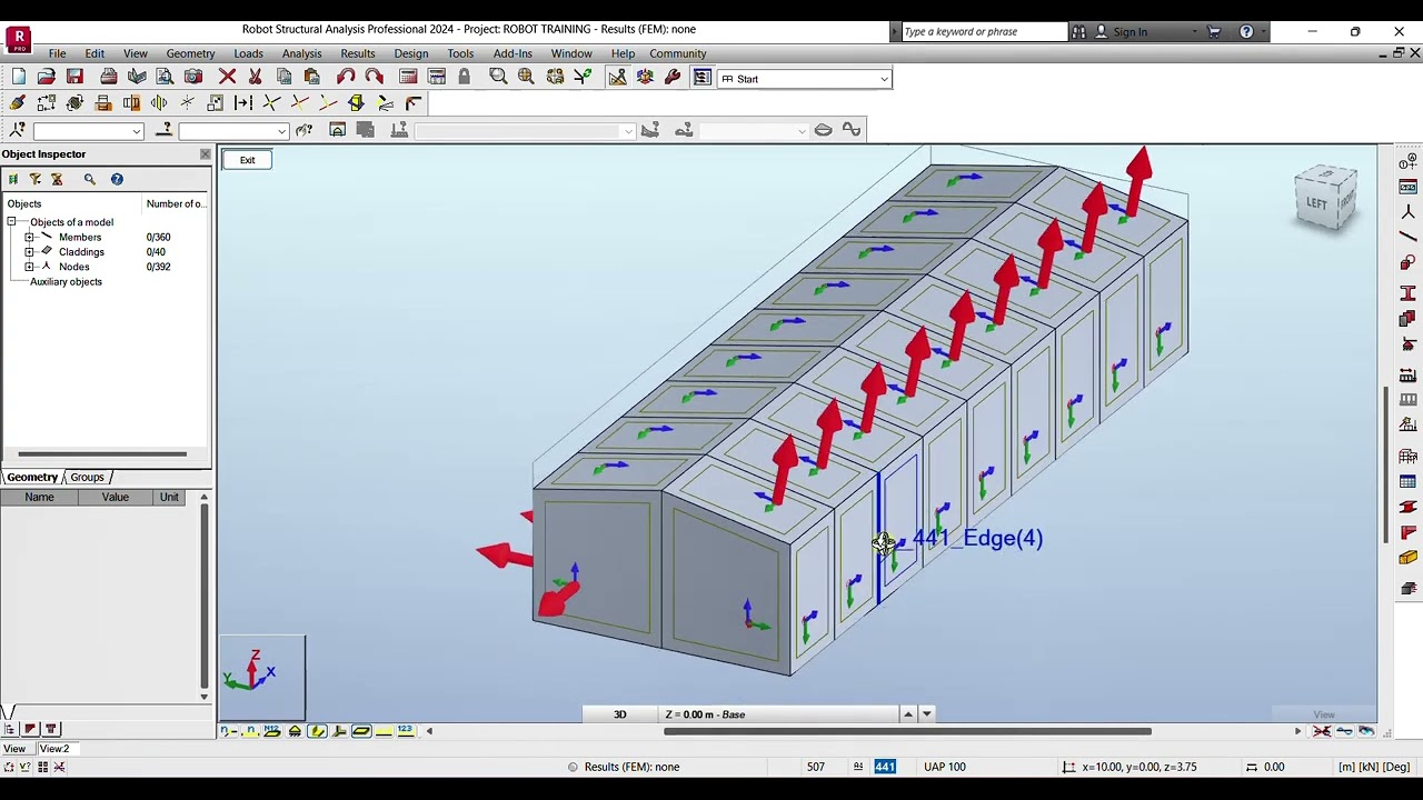 Robot Structural Analysis - Panel Local Direction 
