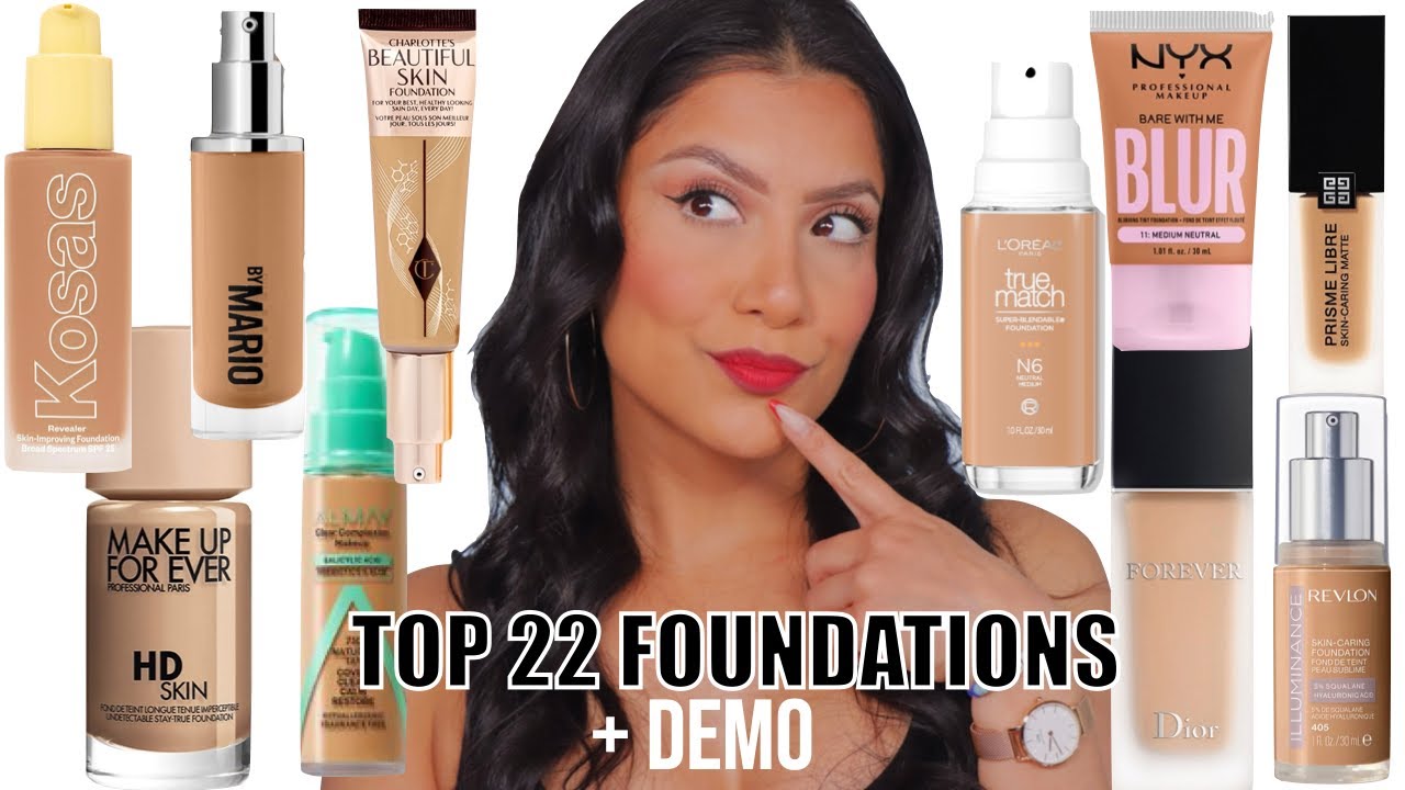 TOP 22 FOUNDATIONS OF 2022 *oily skin* | MagdalineJanet