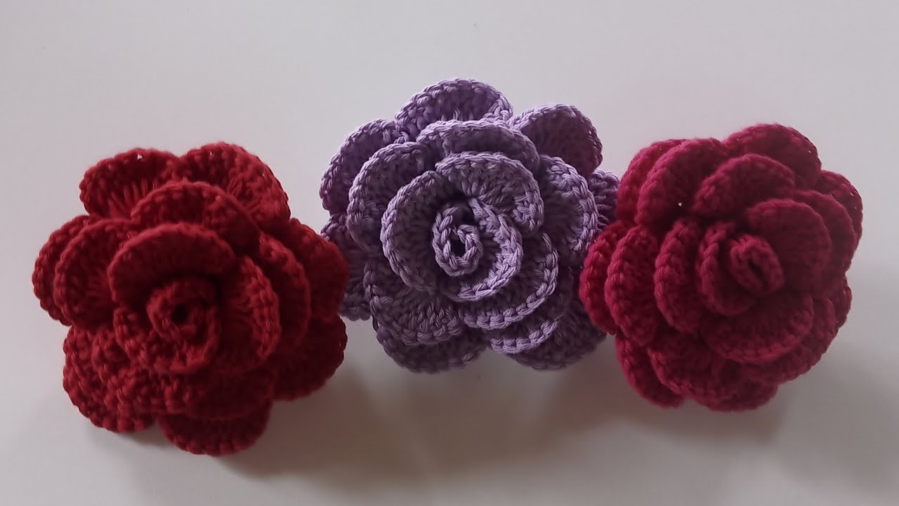 ROSA DE CROCHÊ ENROLADA | PASSO A PASSO ♥️
